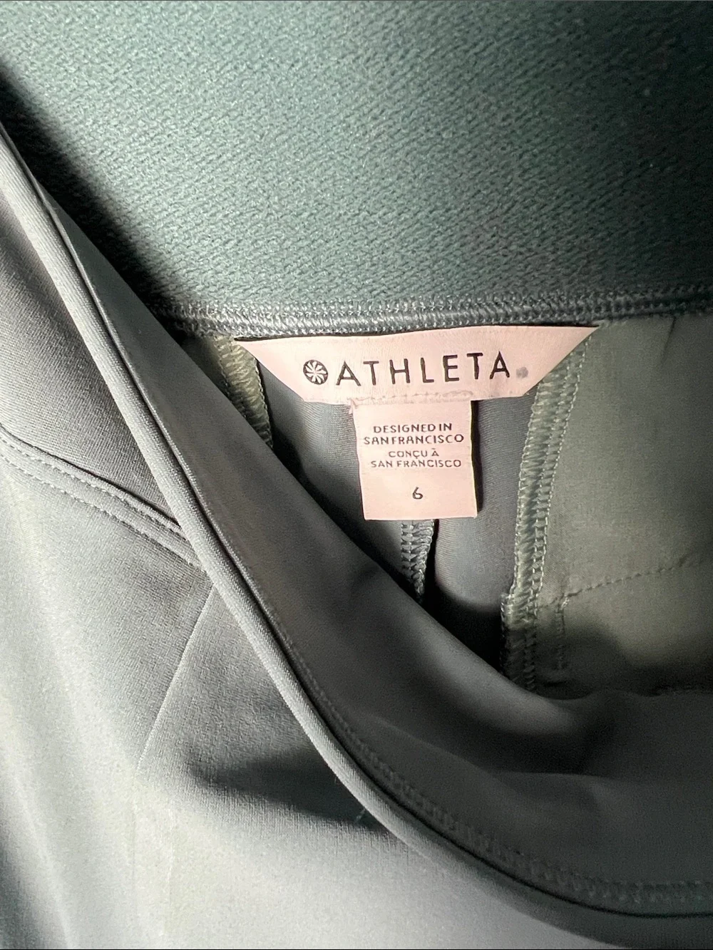 Athleta Cosmic Wrap Pant Sage Green High-Waist Wide Leg